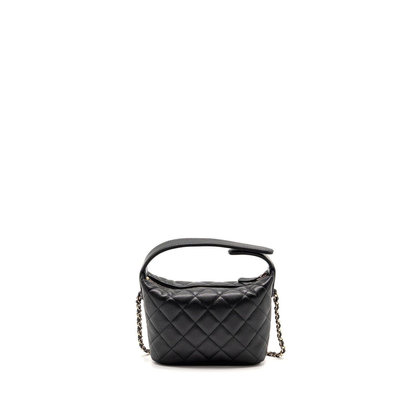 Chanel 25c Quilted Hobo Bag Caviar Black GHW (microchip)