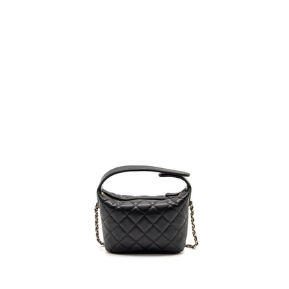 Chanel 25c Quilted Hobo Bag Caviar Black GHW (microchip)