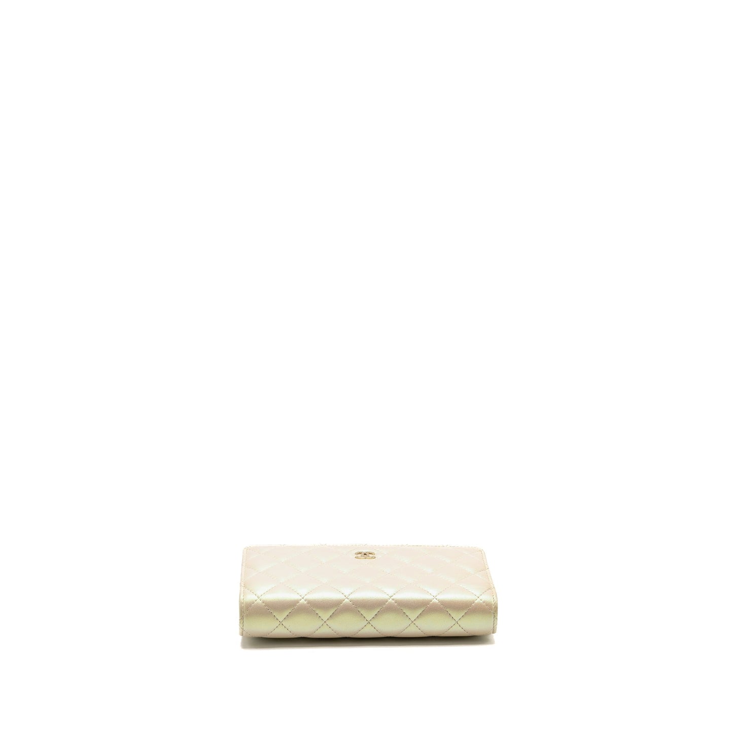 Chanel Wallet on Chain Lambskin Iridescent Ivory LGHW