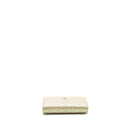 Chanel Wallet on Chain Lambskin Iridescent Ivory LGHW