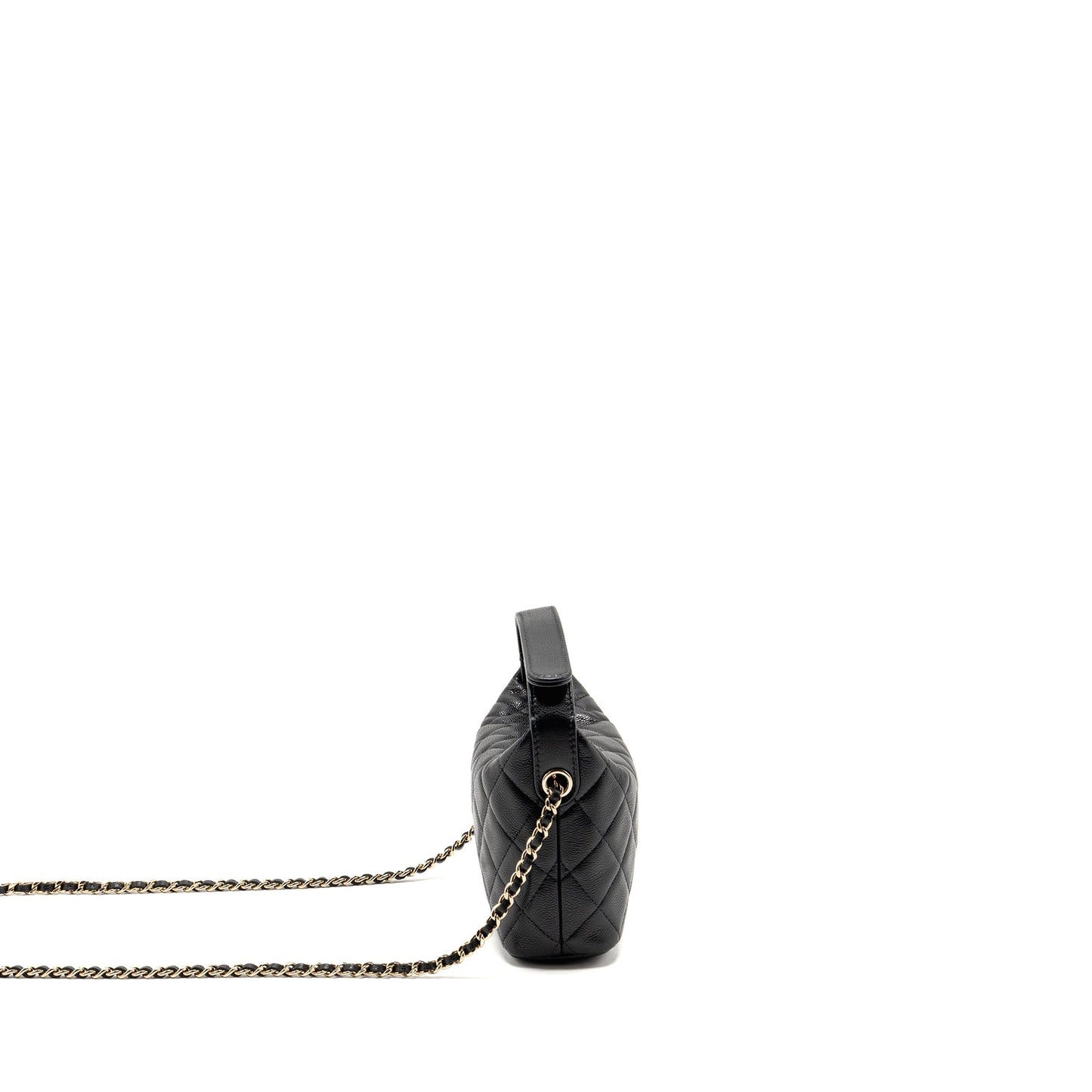Chanel 25c Quilted Hobo Bag Caviar Black GHW (microchip)