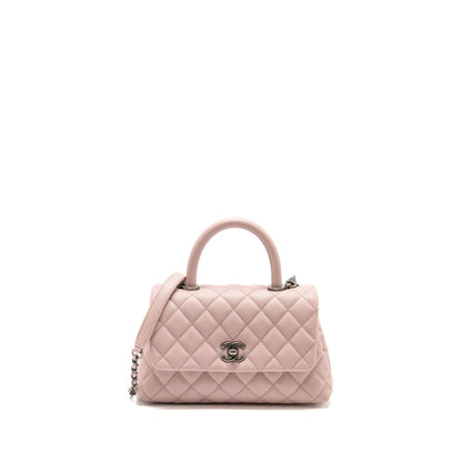 Chanel Small Coco Handle Caviar Pink Ruthenium SHW