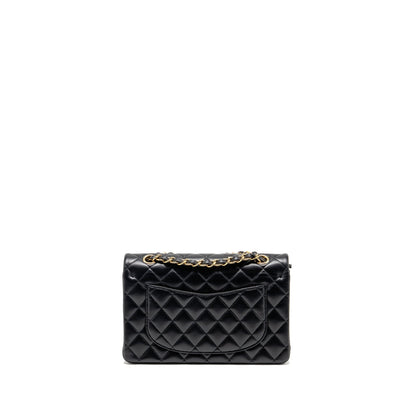 Chanel small Classic Double Flap Bag Lambskin Black GHW