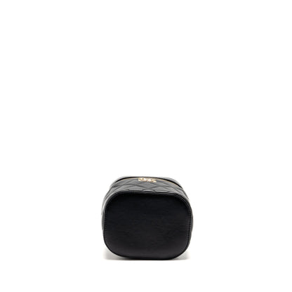Chanel Trendy CC Round Vanity Case Crossbody Bag Lambskin Black LGHW