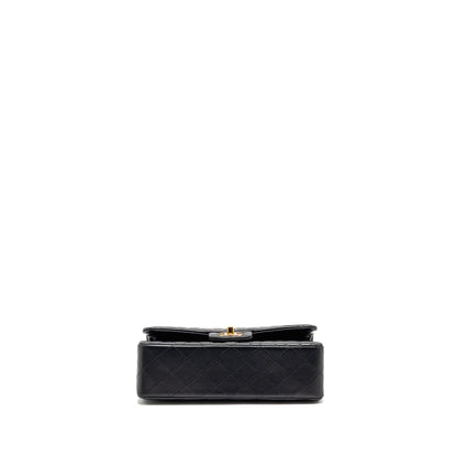 Chanel small Classic Double Flap Bag Lambskin Black GHW