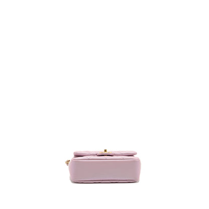 Chanel 21K My Perfect Mini Flap Bag Caviar Iridescent Pink GHW (Microchip)