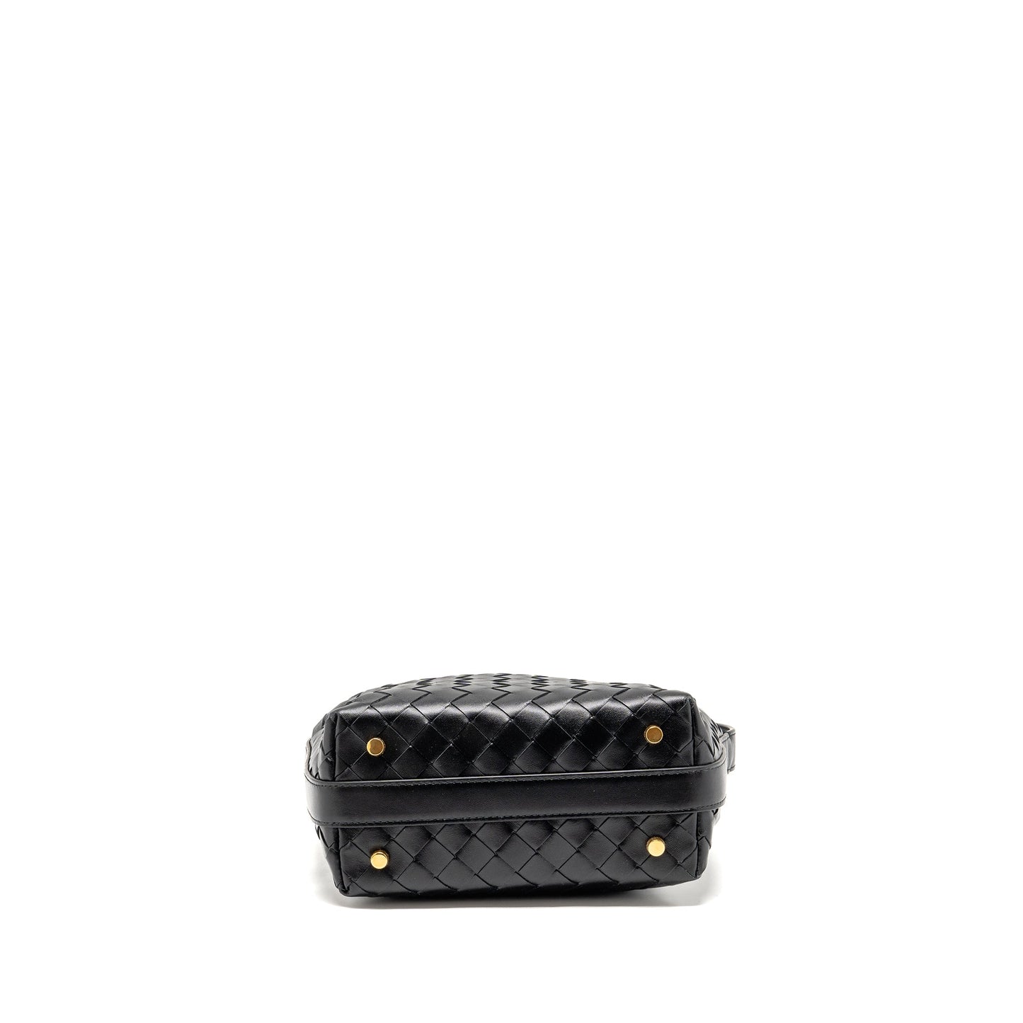 Bottega Veneta Mini Wallace Mini Purse Calfskin Black