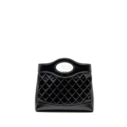 Chanel Mini 31 Bag Shiny Calfskin Black LGHW (Microchip)