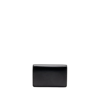 Celine Triomphe Wallet on Chain Margo Shiny Calfskin Black