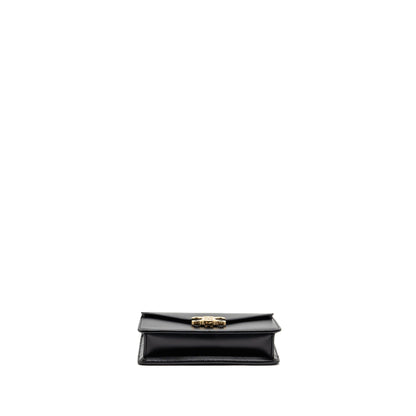 Celine Triomphe Wallet on Chain Margo Shiny Calfskin Black