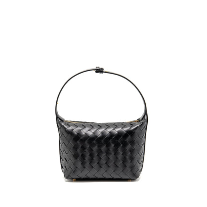 Bottega Veneta Mini Wallace Mini Purse Calfskin Black