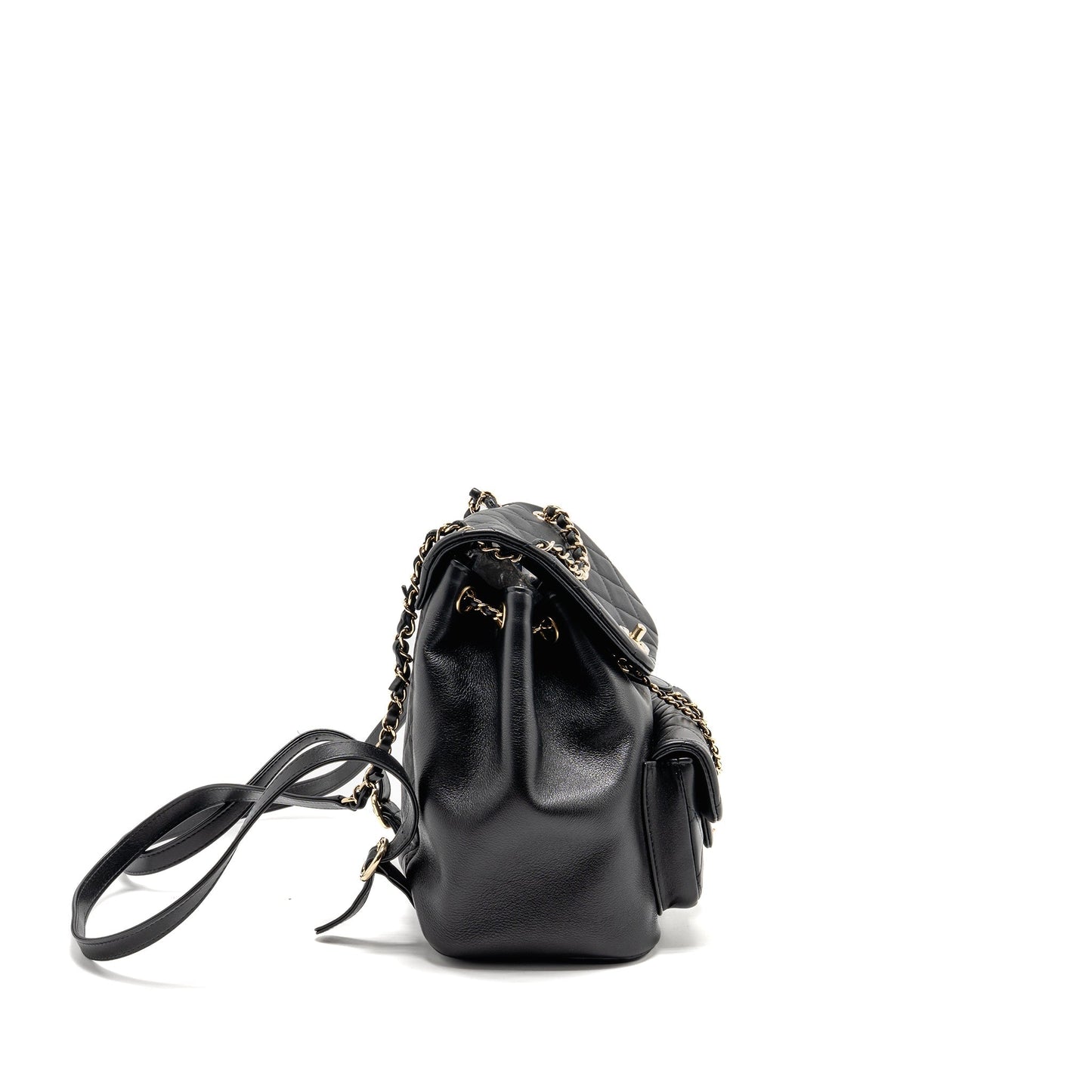Chanel Large Duma Backpack Calfskin Black LGHW (Microchip)