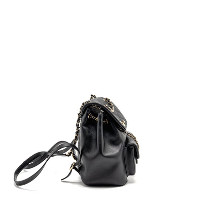 Chanel Large Duma Backpack Calfskin Black LGHW (Microchip)