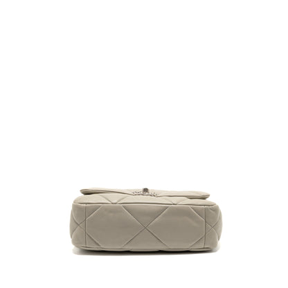 Chanel Small 19 Bag Lambskin Light Grey Multicoloured Hardware (microchip)