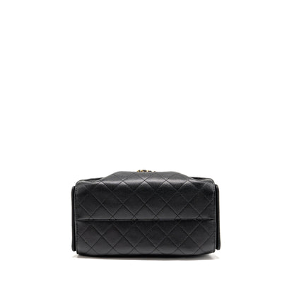 Chanel 25 Small Handbag Grained Calfskin Black GHW (Microchip)