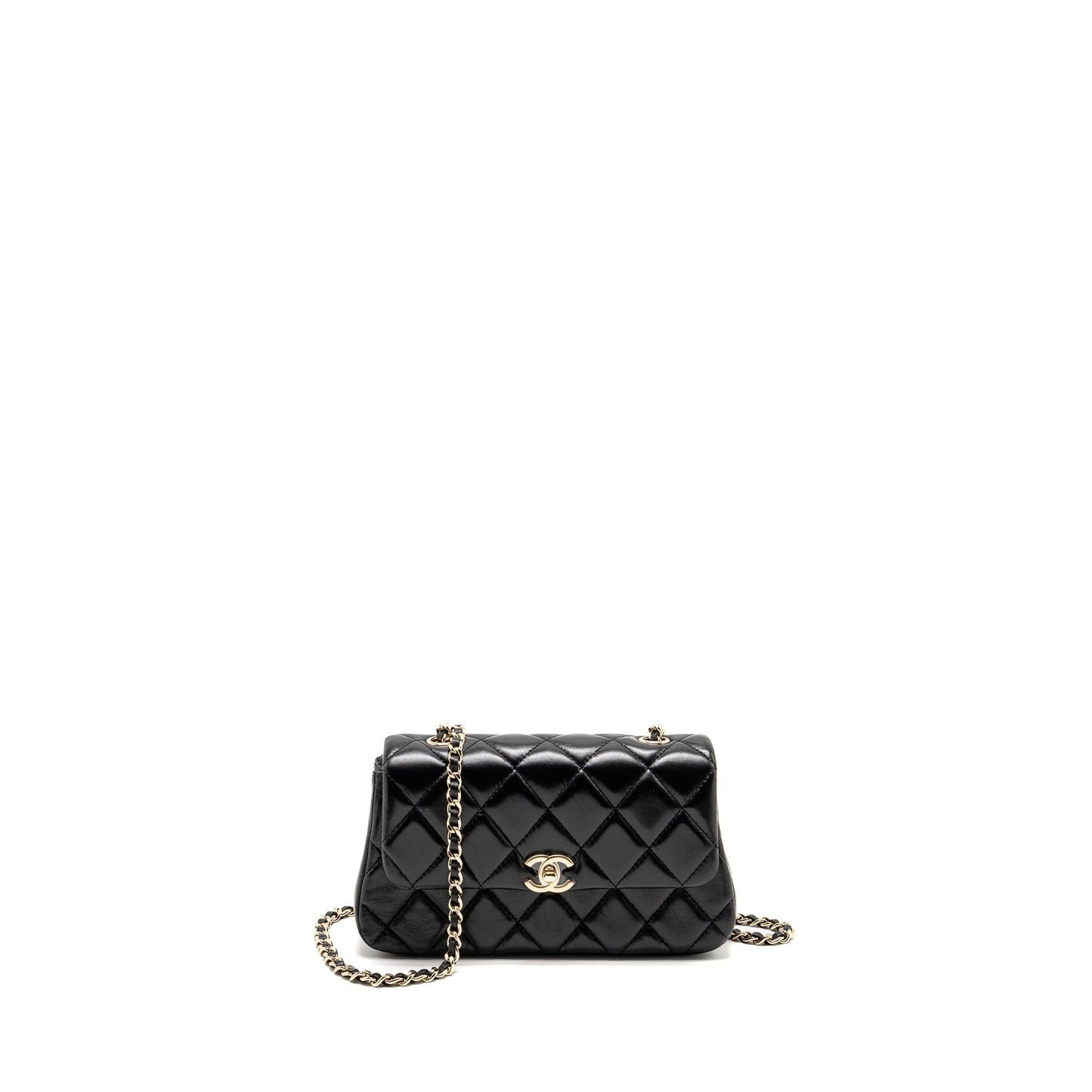Chanel 25s Mini Flap Bag Lambskin Black GHW(microchip)