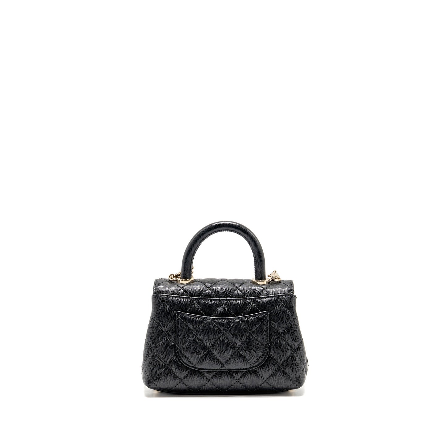 Chanel Mini Coco handle caviar black LGHW (microchip)