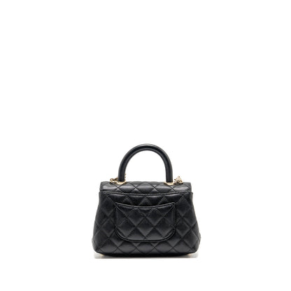 Chanel Mini Coco handle caviar black LGHW (microchip)