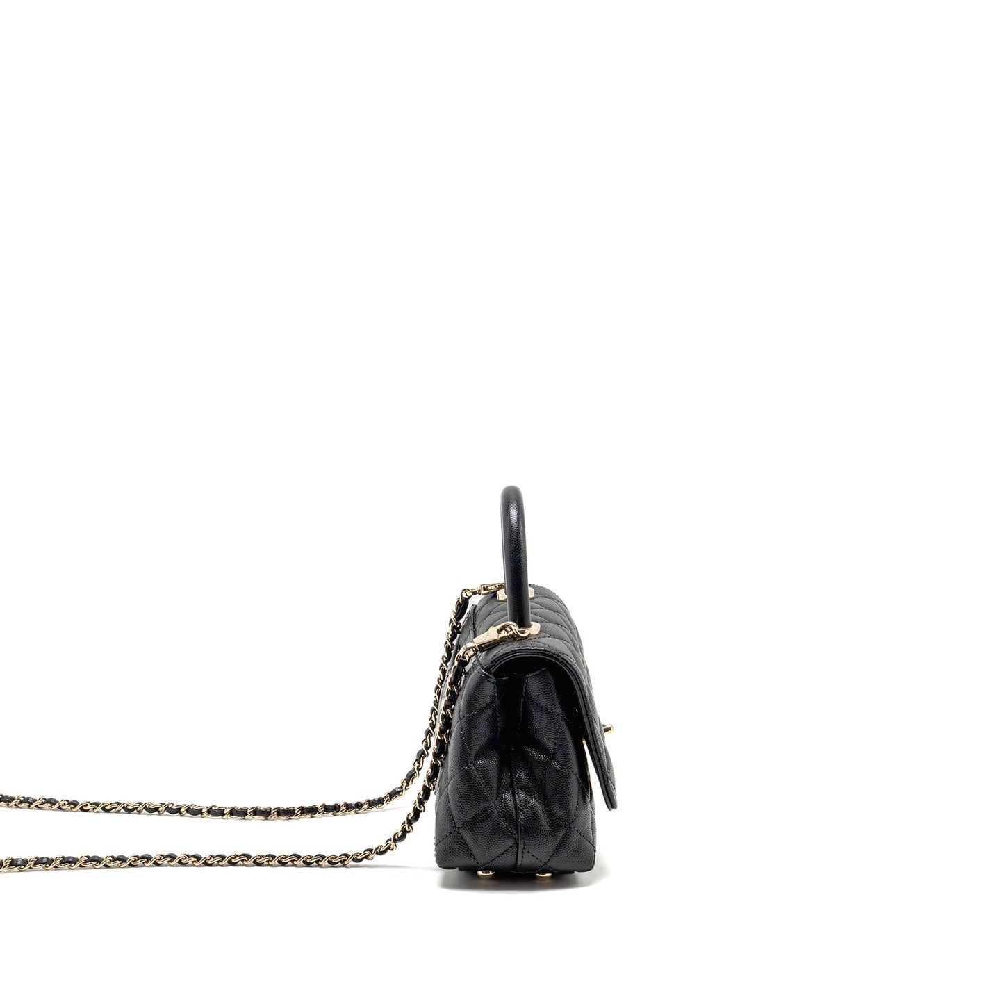 Chanel Mini Coco handle caviar black LGHW (microchip)