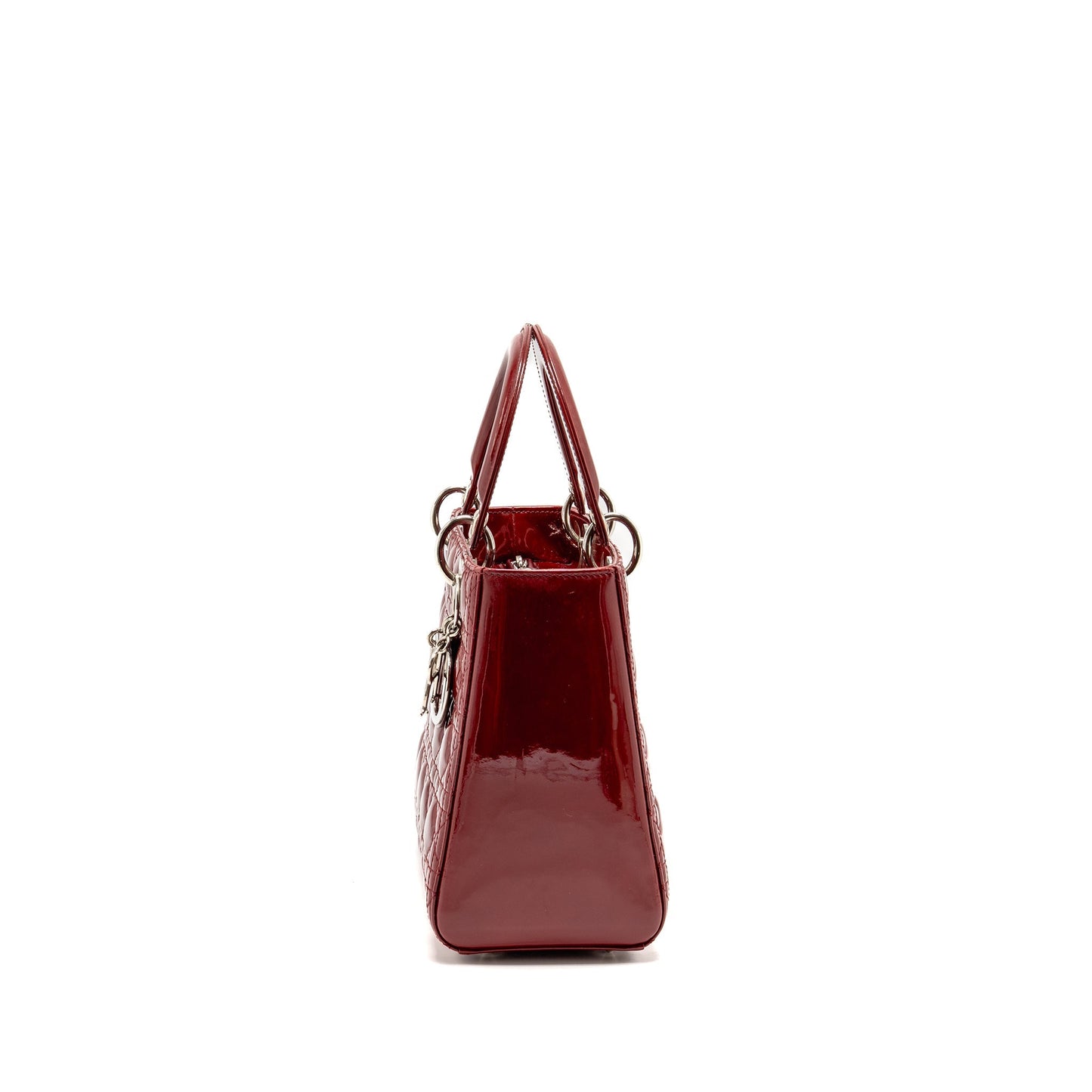Dior Medium Lady Dior Patent Red