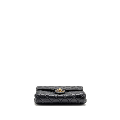 Chanel 22c Quilted Flap Bag Lambskin Black GHW (microchip)