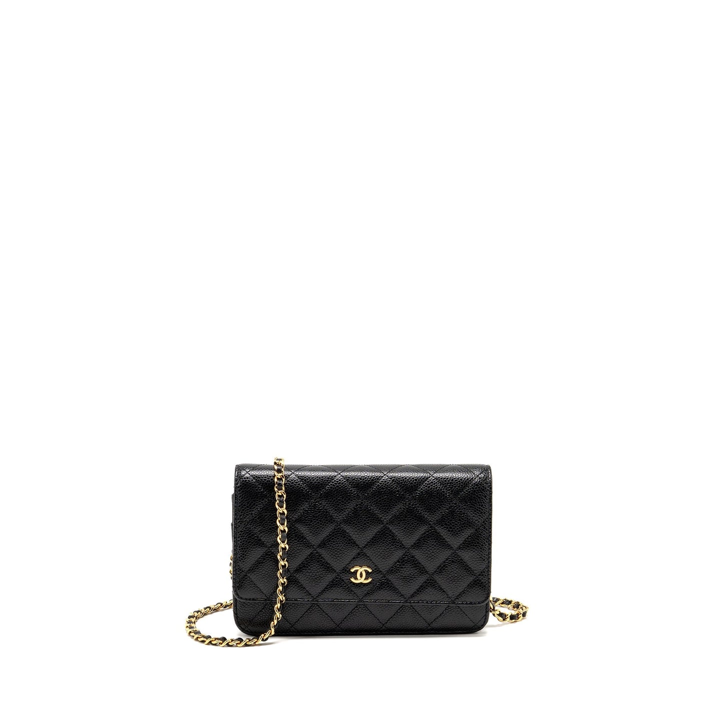 CHANEL Classic Wallet on Chain Caviar Black GHW