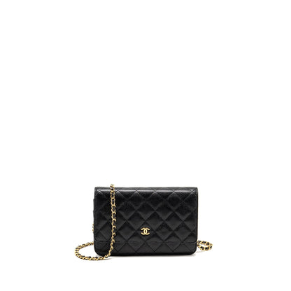 CHANEL Classic Wallet on Chain Caviar Black GHW