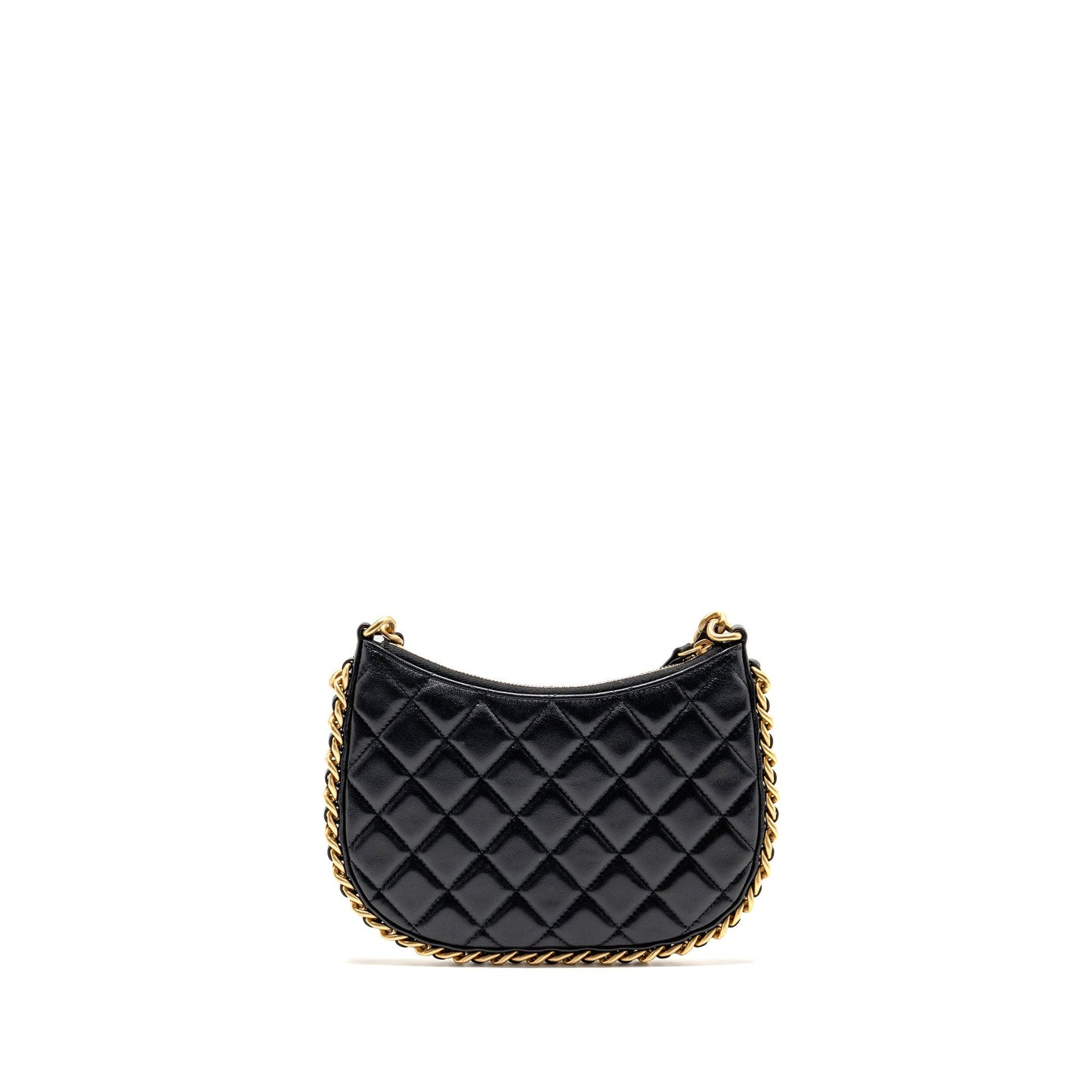 Chanel 23b Round Hobo Shoulder bag Lambskin Black GHW (microchip)