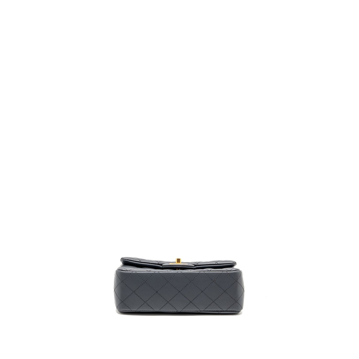 Chanel 23K Pearl Crush Mini Rectangular Flap Bag Dark Grey GHW (Microchip)