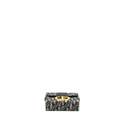 Dior 30 Montaigne box blue oblique jacquard