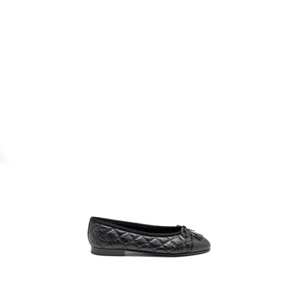Chanel Size 36 Ballerinas Aged Calfskin Black