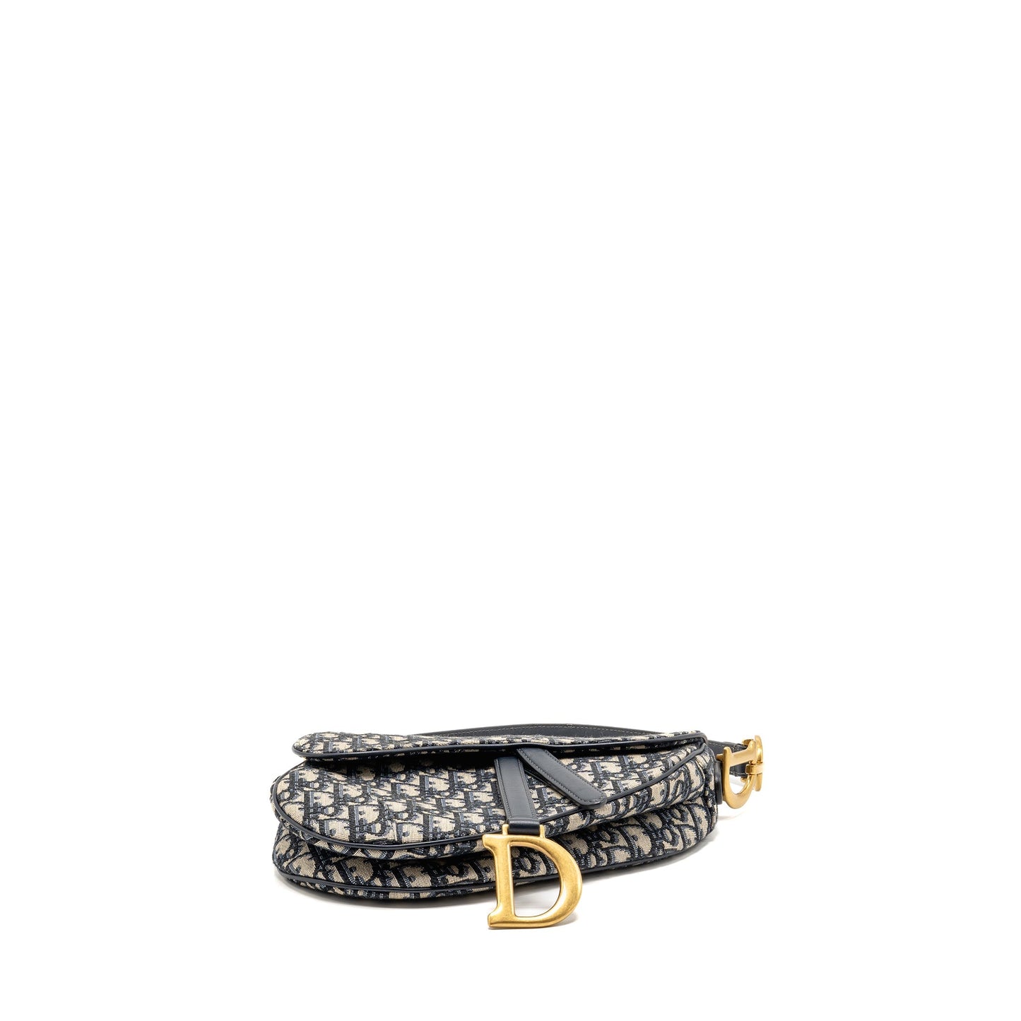 Dior Medium Saddle Purse Blue Oblique Canvas/Calfskin