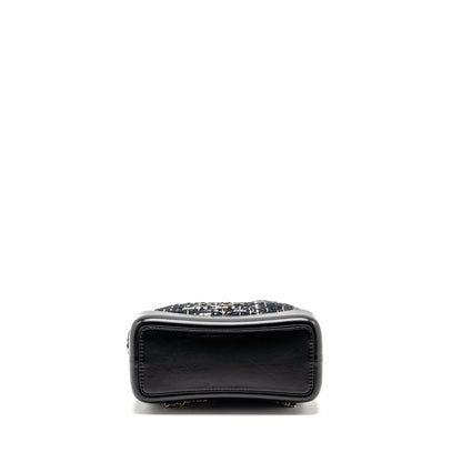 Chanel Small Gabrielle Tweed Backpack Black/White/Brown Multicolour Hardware
