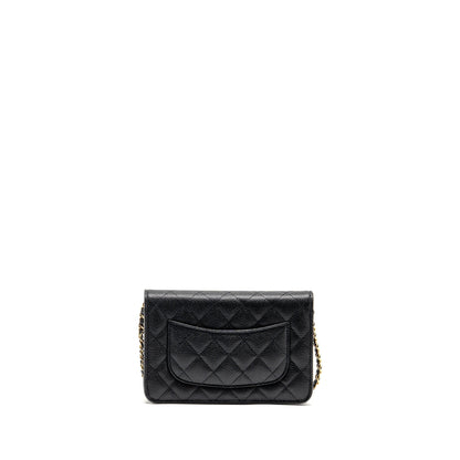 Chanel Classic Wallet On Chain Caviar Black GHW (microchip)