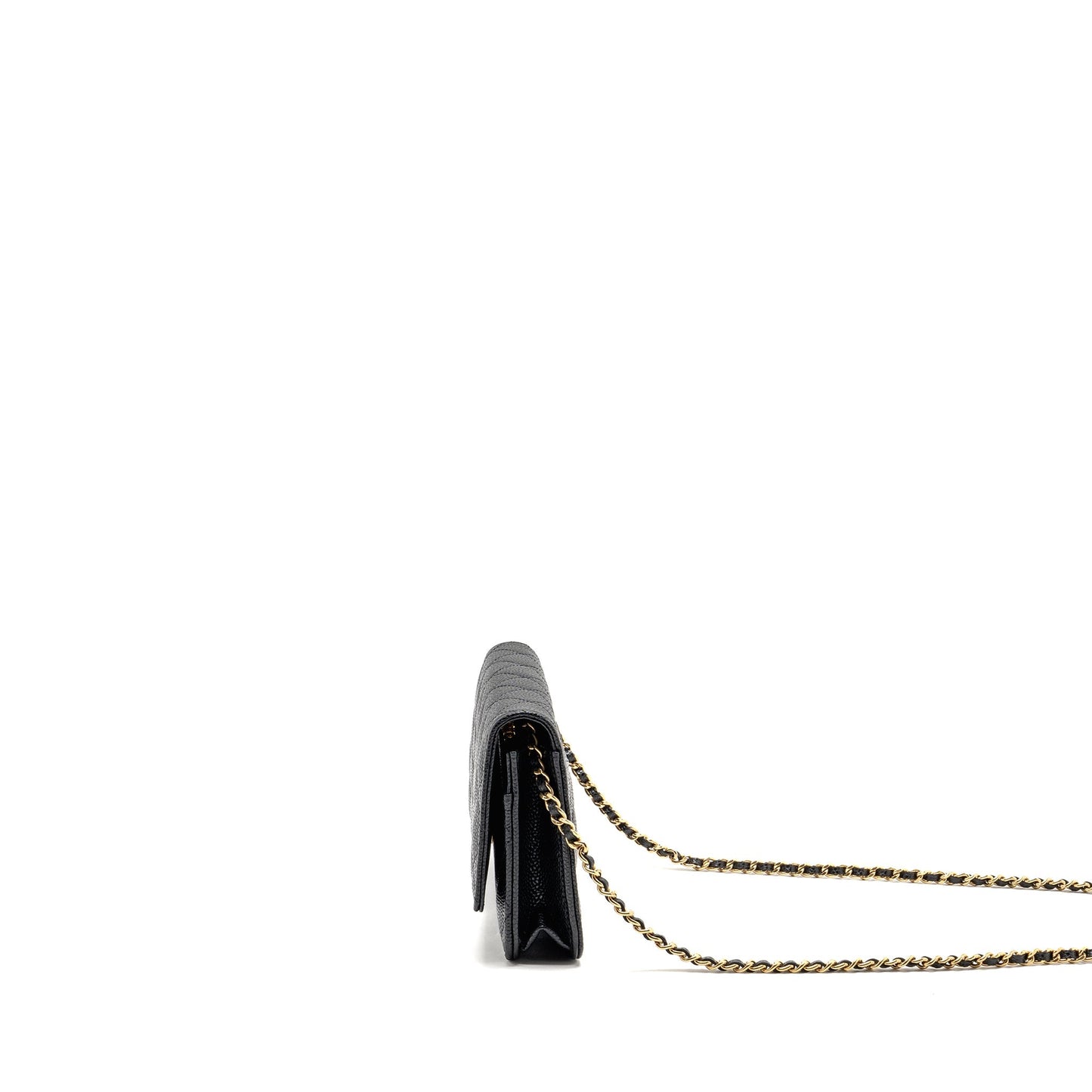 Chanel Classic Wallet On Chain Caviar Black GHW (microchip)