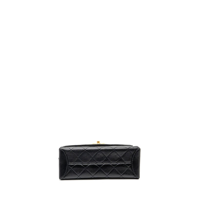 Chanel Mini Trendy Spirit Top Handle Flap Bag Lambskin Black GHW