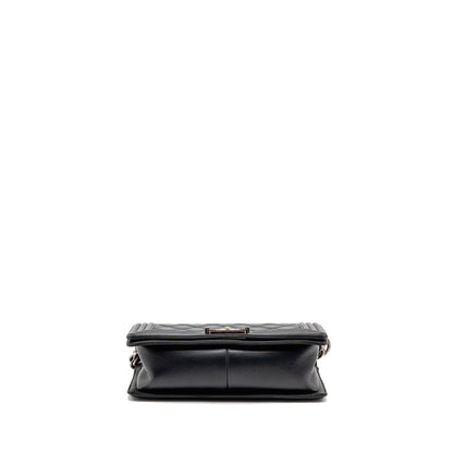 CHANEL Medium Boy Bag Calfskin Black Ruthenium Hardware