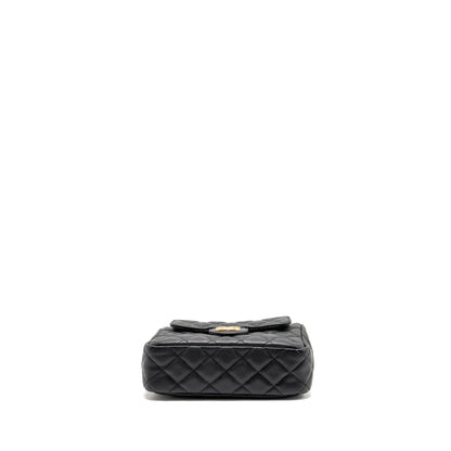 Chanel small hobo crossbody bag caviar black GHW (microchip)