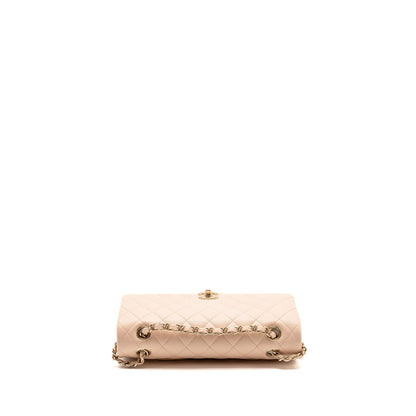 Chanel Medium Classic Double Flap Bag Caviar Light Pink LGHW (Microchip)