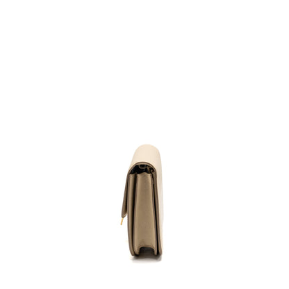 Celine Medium Classic Box Purse Goatskin Beige