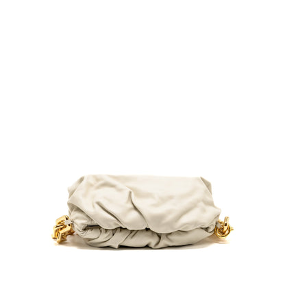 Bottega Veneta Chain Pouch Purse calfskin white