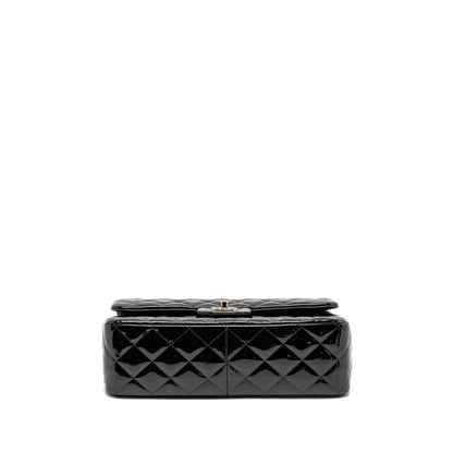 CHANEL Jumbo Classic Double Flap Bag Patent Black SHW