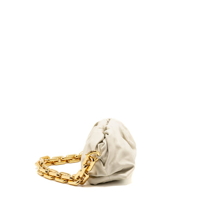Bottega Veneta Chain Pouch Purse calfskin white