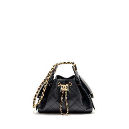 Chanel Mini 25 bag caviar black GHW (microchip)