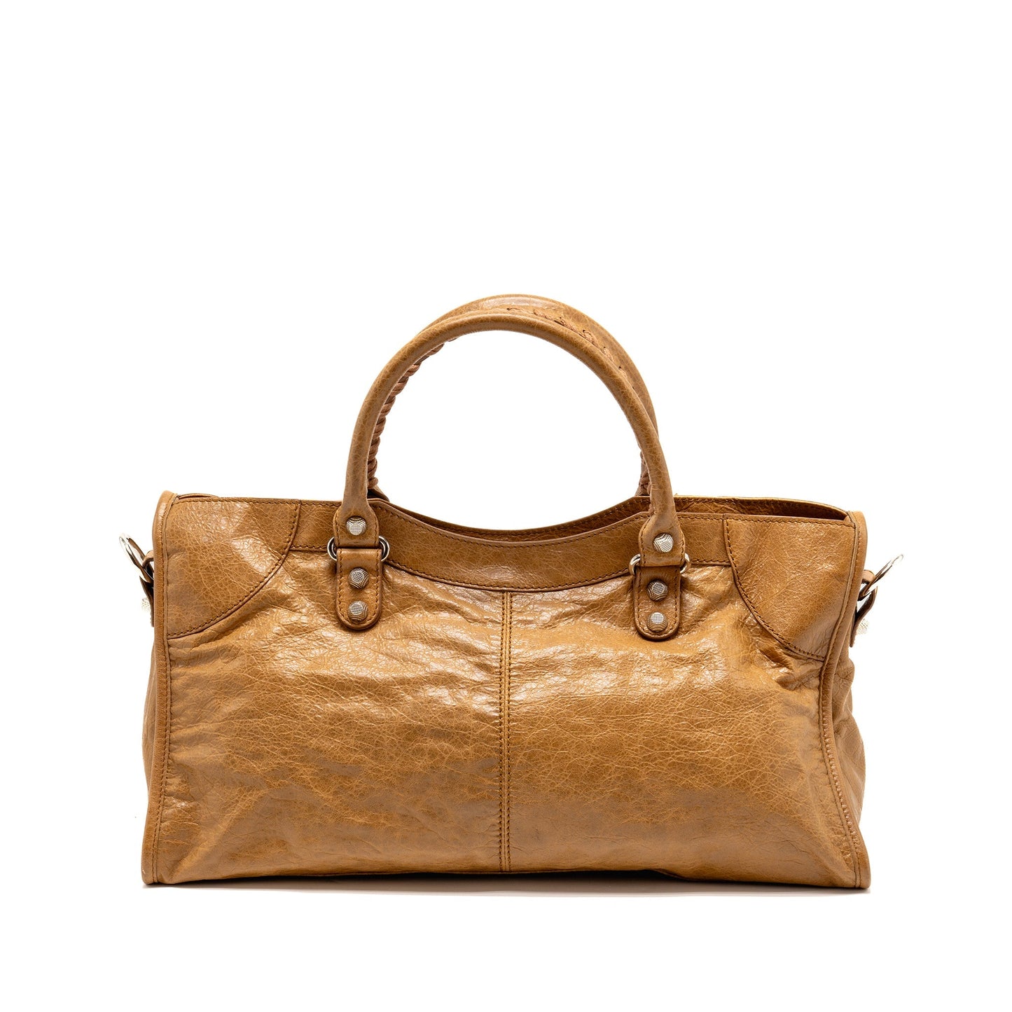 Balenciaga Classic City Purse Aged Calfskin Dark Beige