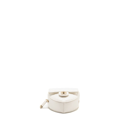 Chanel 22S Heart Belt Bag Lambskin White LGHW