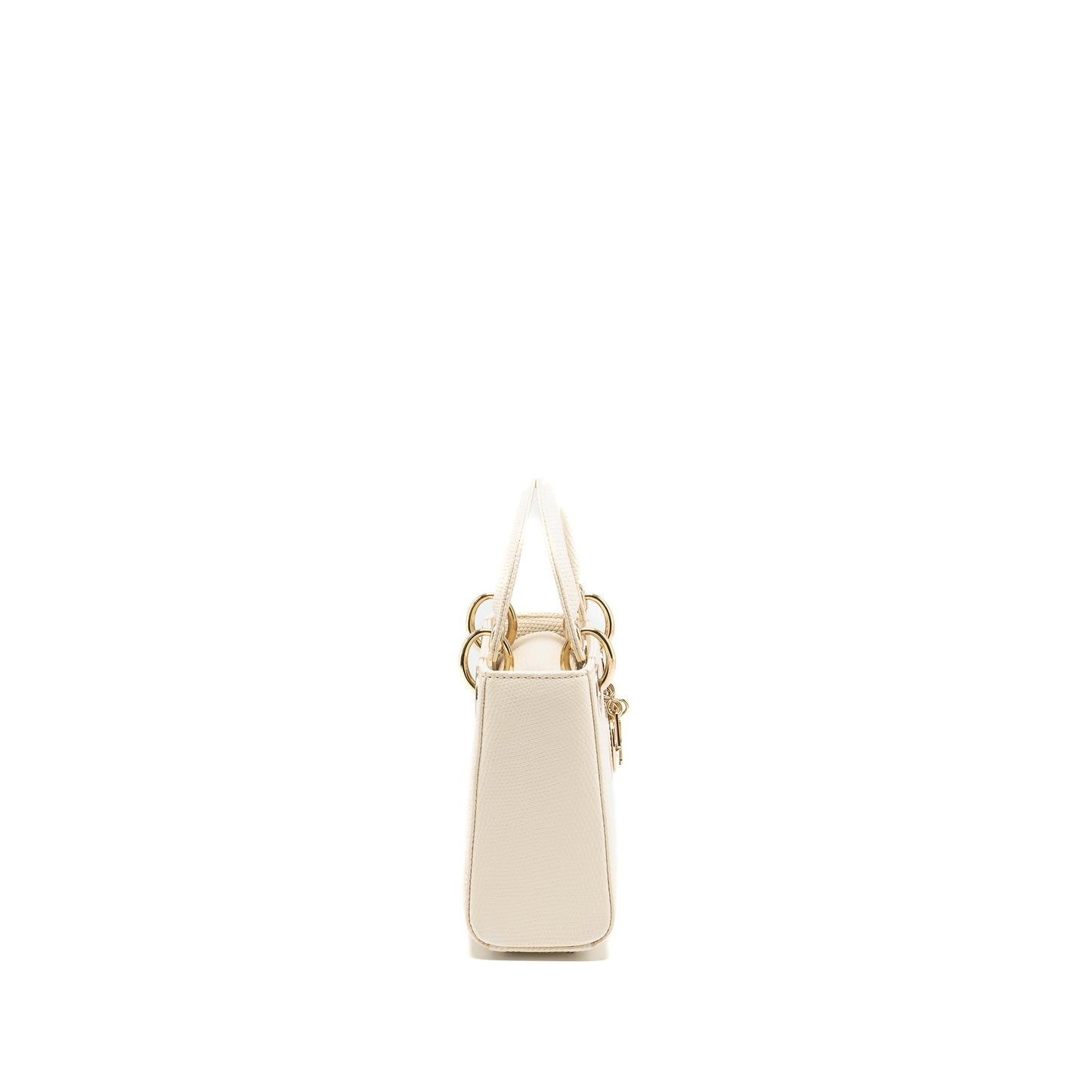 Dior Mini lady Dior Lizard White
