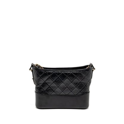 Chanel New Medium Gabrielle Hobo Bag Calfskin Black Multicolour Hardware