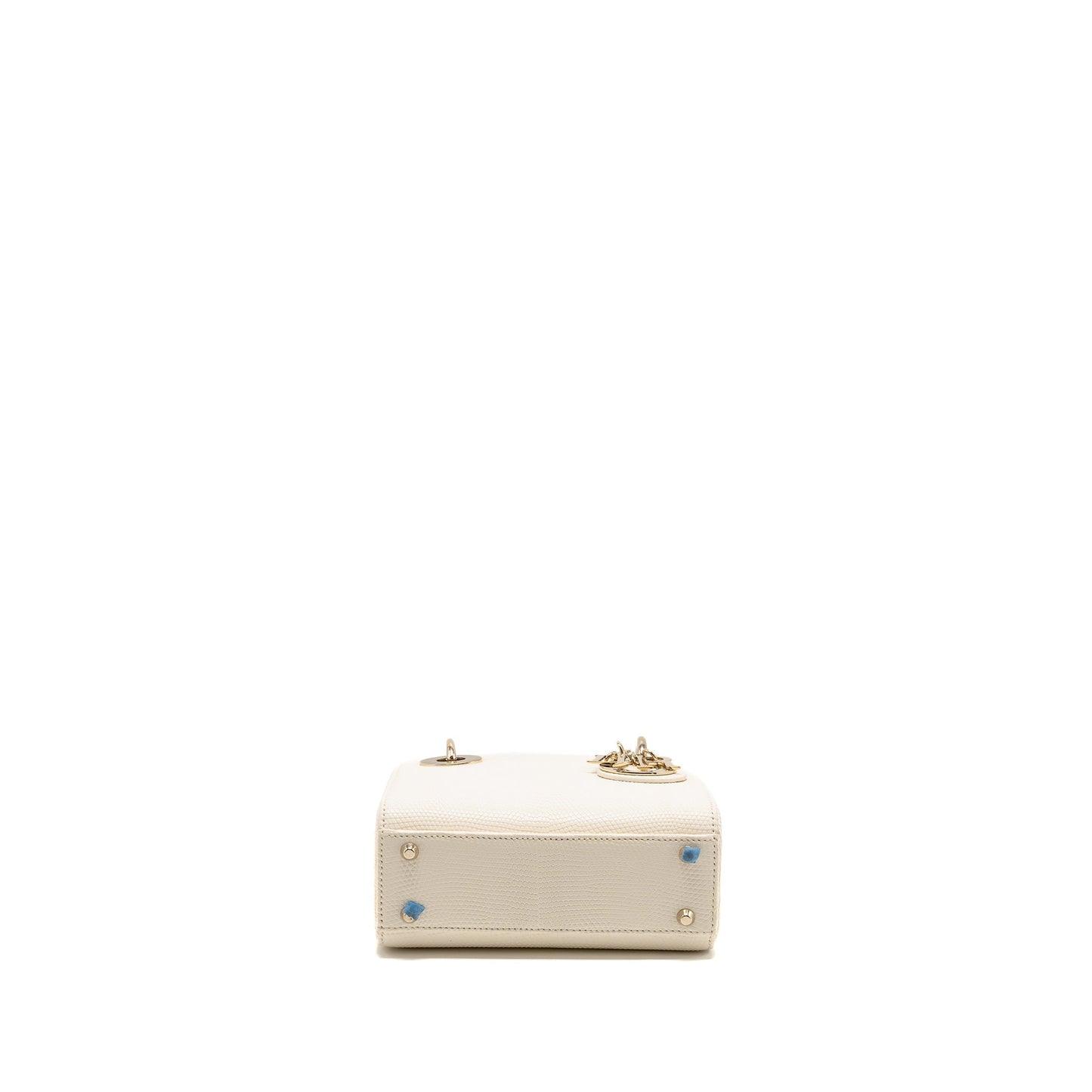 Dior Mini lady Dior Lizard White