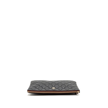 Chanel Classic Zipped Pouch Caviar Black LGHW